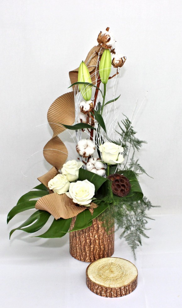 bouquet original moderne haut de gamme chic composition flora