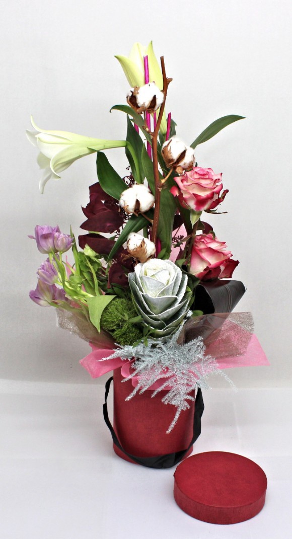 bouquet original moderne haut de gamme chic composition flora